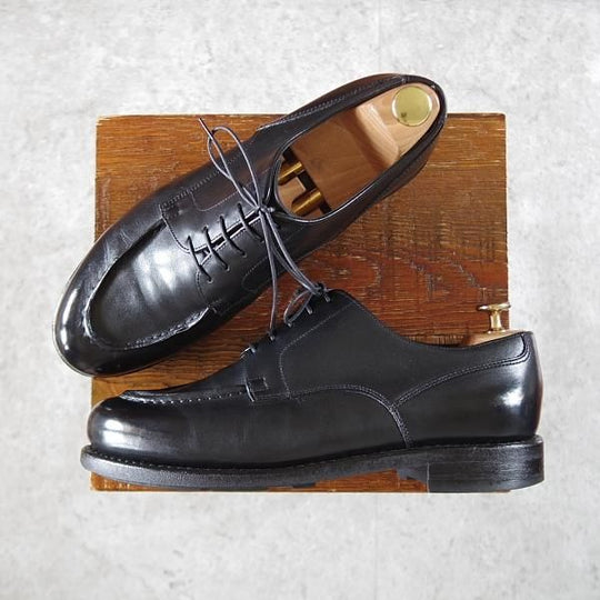 極上★パラブーツ SIZE 7.5【定価￥84,700-★ドレス仕様シャンボード/CHAMBORD】Uチップ/カーフ/NOIR/黒/Paraboot★j298