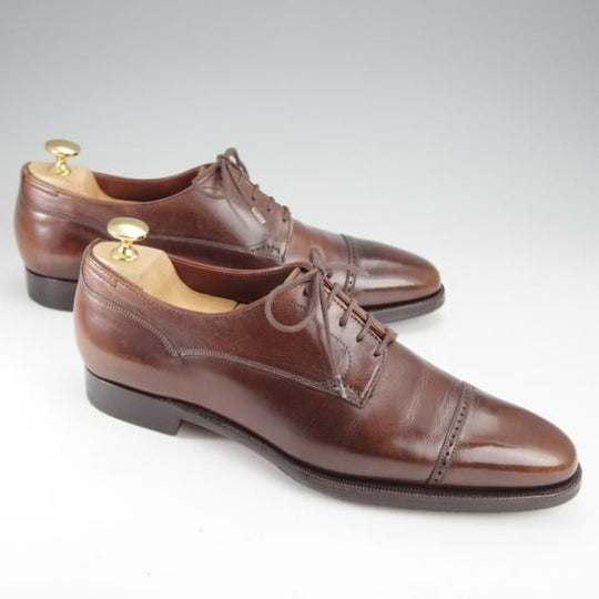 極上★クロケット&ジョーンズ 7D【定価￥110,250-★(浅草)ギルド・オブ・クラフツ監修/ハンドグレードライン】RUFFLES/濃茶★j299