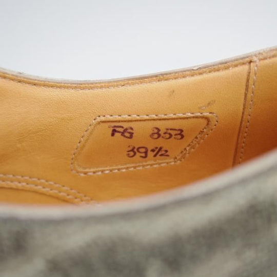 極美品★(伊)F.LLIジャコメッティ SIZE 39.5【定価￥145,800-★象革/エレファントレザー/FG353】ダブルモンク/灰/Giacometti★j300