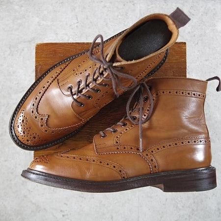 極上★トリッカーズ SIZE 10【現行定価￥99,000-★MALTON/モールトン】M2508/カントリーブーツ/カーフ/茶/メンズ/Tricker's★j302