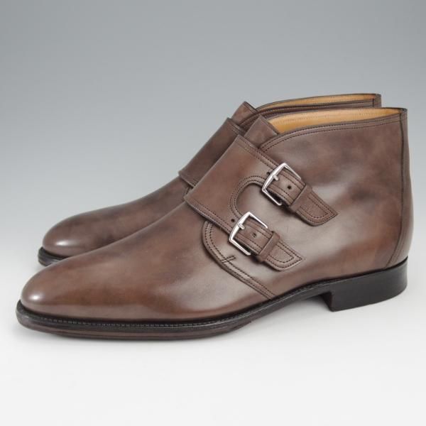 極美品★ジョンロブ SIZE 42/UK8.5程度【貴重★エルメス別注/HERMES/ミュージアムカーフ】LOUIS/ダブルモンク/ブーツ/JOHN LOBB★j304