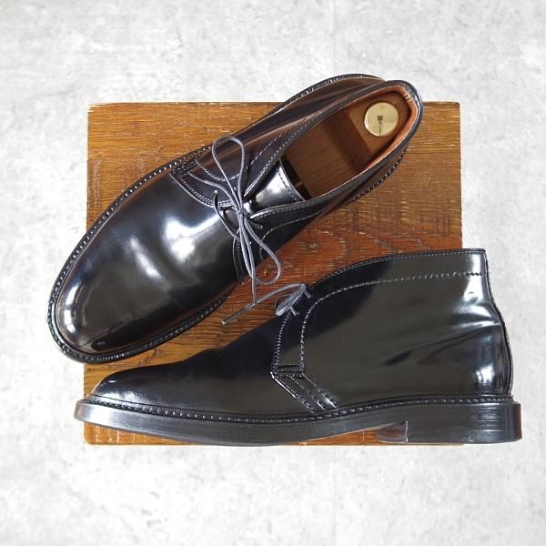 極上★オールデン 7E【定価￥176,000-★コードバン仕様/1340】バリーラスト/チャッカブーツ/黒/メンズ/Alden★j305