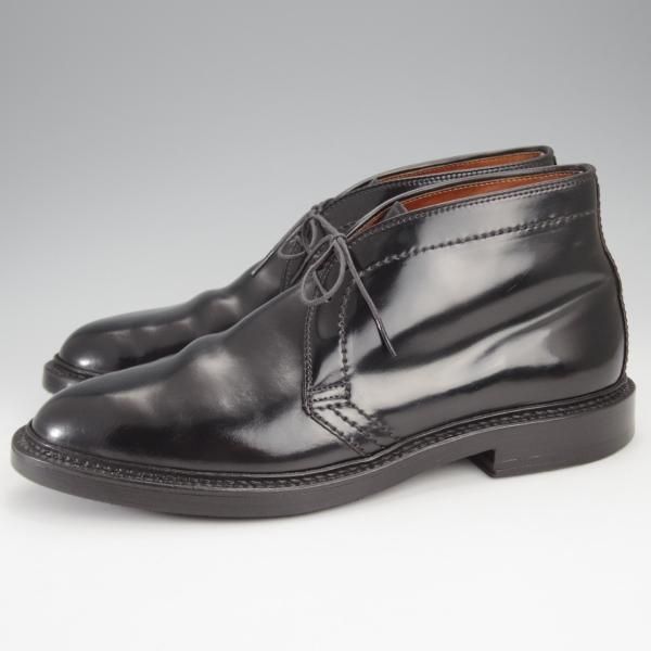 極上★オールデン 7E【定価￥176,000-★コードバン仕様/1340】バリーラスト/チャッカブーツ/黒/メンズ/Alden★j305