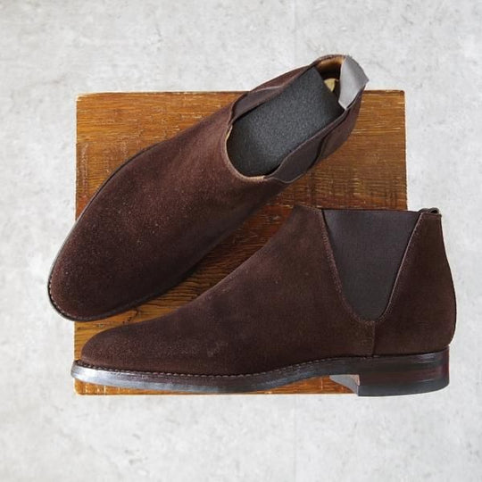 極上★クロケット&ジョーンズ 7E【定価￥81,400-★ダイナイトソール/CRANFORD4】サイドゴアブーツ/317ラスト/濃茶/Crockett&Jones★j309