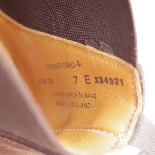 極上★クロケット&ジョーンズ 7E【定価￥81,400-★ダイナイトソール/CRANFORD4】サイドゴアブーツ/317ラスト/濃茶/Crockett&Jones★j309