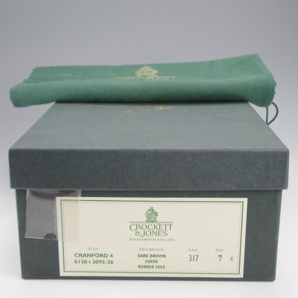 極上★クロケット&ジョーンズ 7E【定価￥81,400-★ダイナイトソール/CRANFORD4】サイドゴアブーツ/317ラスト/濃茶/Crockett&Jones★j309