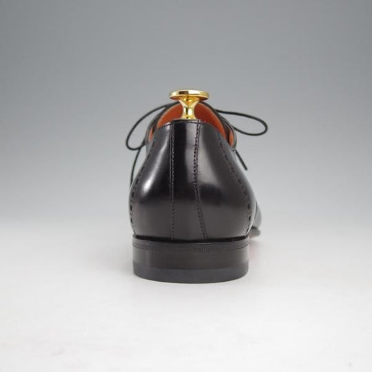 未使用★(伊)サントーニ SIZE 5【定価￥101,200-★パンチドキャップトゥ/14728】カーフ/黒/メンズ/Santoni★j311