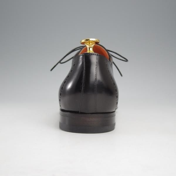 未使用★(伊)サントーニ SIZE 5【定価￥101,200-★パンチドキャップトゥ/14728】カーフ/黒/メンズ/Santoni★j311