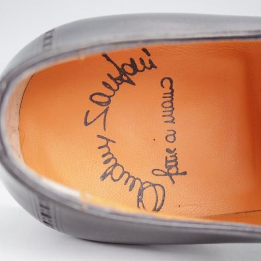 未使用★(伊)サントーニ SIZE 5【定価￥101,200-★パンチドキャップトゥ/14728】カーフ/黒/メンズ/Santoni★j311