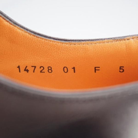 未使用★(伊)サントーニ SIZE 5【定価￥101,200-★パンチドキャップトゥ/14728】カーフ/黒/メンズ/Santoni★j311