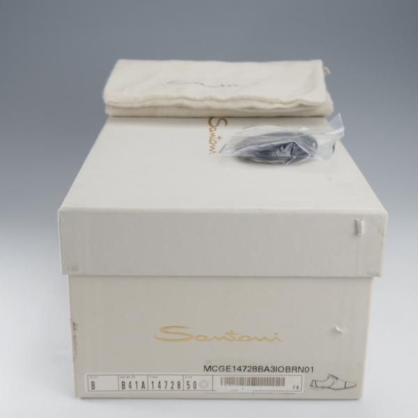 未使用★(伊)サントーニ SIZE 5【定価￥101,200-★パンチドキャップトゥ/14728】カーフ/黒/メンズ/Santoni★j311