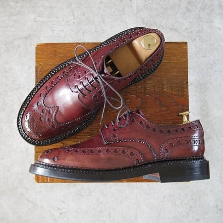 極上★(英)グレンソン 6G【高額★THE TRIPLE WELT/トリプルウェルト/Archie】G-ONEライン/フルブローグ/赤茶/GRENSON★j312