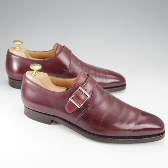 極上★クロケット&ジョーンズ 6.5E【モデル定価￥86,900-★MONKTON/348ラスト】モンクストラップ/カーフ/赤茶/Crockett&Jones★j313