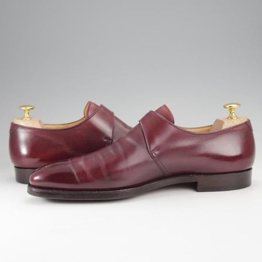 極上★クロケット&ジョーンズ 6.5E【モデル定価￥86,900-★MONKTON/348ラスト】モンクストラップ/カーフ/赤茶/Crockett&Jones★j313