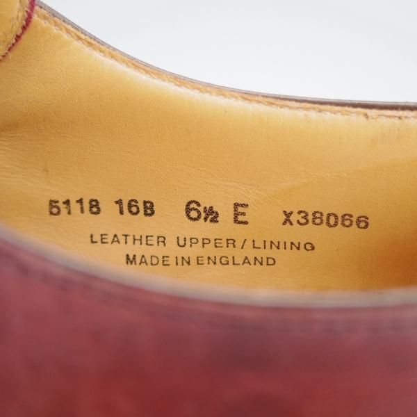 極上★クロケット&ジョーンズ 6.5E【モデル定価￥86,900-★MONKTON/348ラスト】モンクストラップ/カーフ/赤茶/Crockett&Jones★j313