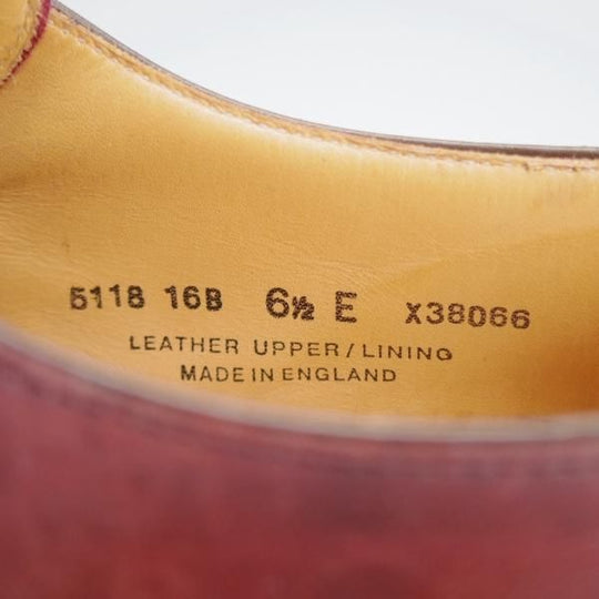 極上★クロケット&ジョーンズ 6.5E【モデル定価￥86,900-★MONKTON/348ラスト】モンクストラップ/カーフ/赤茶/Crockett&Jones★j313