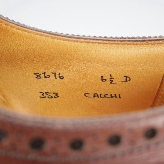 極上★クロケット&ジョーンズ 6.5D【貴重★(独)エドワードマイヤー別注/CALCHI】353ラスト/濃茶/Eduard Meier/Crockett&Jones★j314