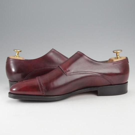 極美品★ジョンロブ 6E【貴重★CAMBORNE/ミスティカーフ】7000ラスト/ケンボーン/ダブルモンク/CLARET/赤茶/メンズ/JOHN LOBB★j315