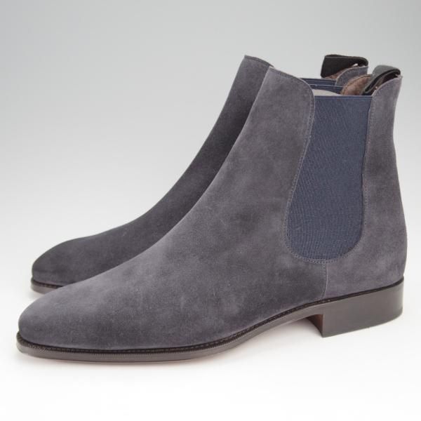 未使用★(スペイン製)CARMINA/カルミナ SIZE 6.5【定価￥80,300-★サイドゴアブーツ/80216】スエード/濃紺/メンズ★j318