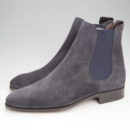 未使用★(スペイン製)CARMINA/カルミナ SIZE 6.5【定価￥80,300-★サイドゴアブーツ/80216】スエード/濃紺/メンズ★j318