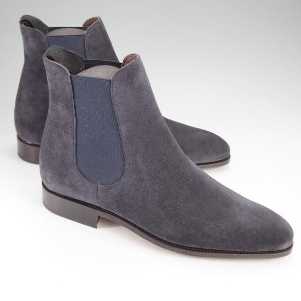 未使用★(スペイン製)CARMINA/カルミナ SIZE 6.5【定価￥80,300-★サイドゴアブーツ/80216】スエード/濃紺/メンズ★j318