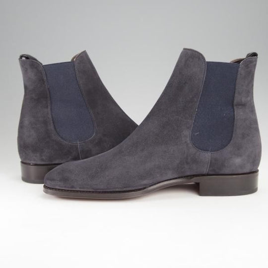 未使用★(スペイン製)CARMINA/カルミナ SIZE 6.5【定価￥80,300-★サイドゴアブーツ/80216】スエード/濃紺/メンズ★j318