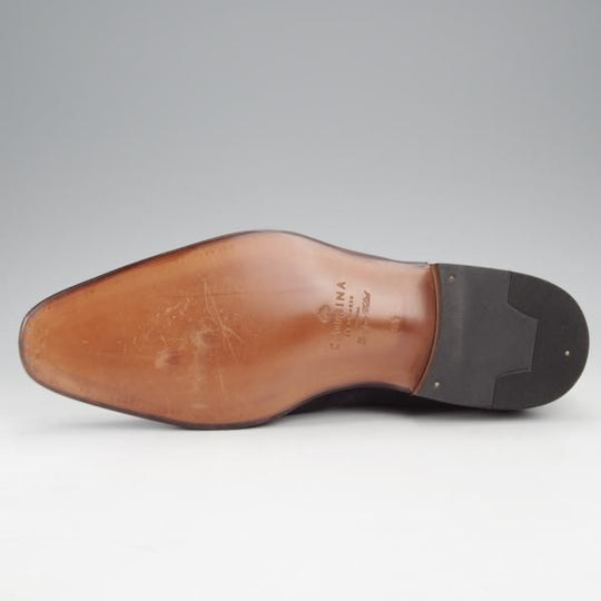 未使用★(スペイン製)CARMINA/カルミナ SIZE 6.5【定価￥80,300-★サイドゴアブーツ/80216】スエード/濃紺/メンズ★j318