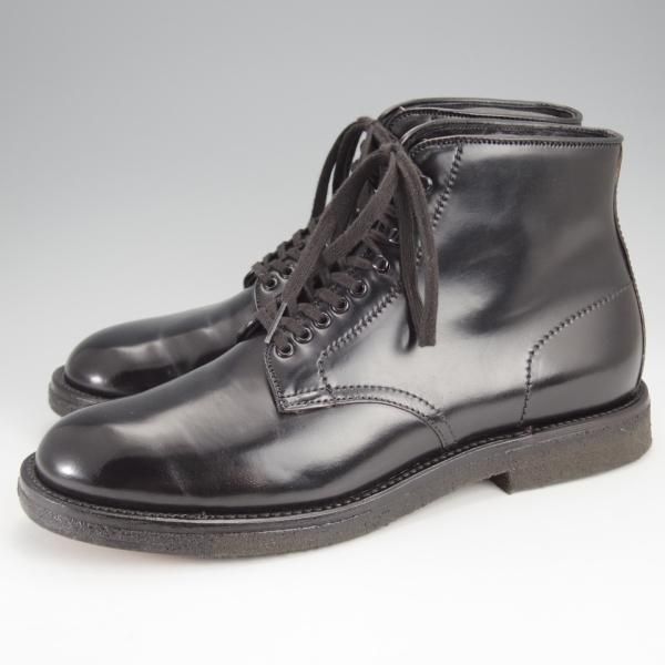 極美品★オールデン 9D【現行定価18万円程度★コードバン仕様/ミリタリーラスト】46009H/マンソンブーツ/黒/メンズ/Alden★j319