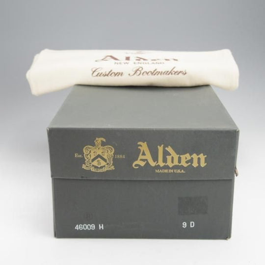 極美品★オールデン 9D【現行定価18万円程度★コードバン仕様/ミリタリーラスト】46009H/マンソンブーツ/黒/メンズ/Alden★j319