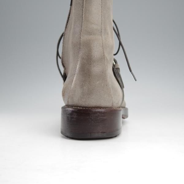 美品★(伊製)HERMES/エルメス SIZE 41【ブラックラピド製法★レースアップブーツ/バケッタ風スエード】モンクストラップ★j322