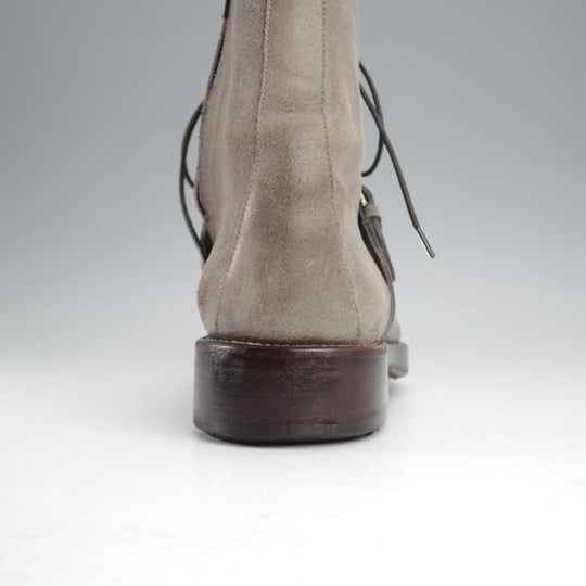 美品★(伊製)HERMES/エルメス SIZE 41【ブラックラピド製法★レースアップブーツ/バケッタ風スエード】モンクストラップ★j322