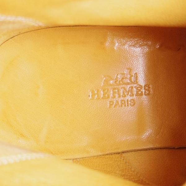 美品★(伊製)HERMES/エルメス SIZE 41【ブラックラピド製法★レースアップブーツ/バケッタ風スエード】モンクストラップ★j322