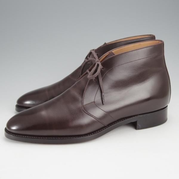 美品★(浅草)RENDO/レンド SIZE 6.5【モデル定価￥60,500-★チャッカブーツ/7706】カーフ/濃茶/メンズ/★j323