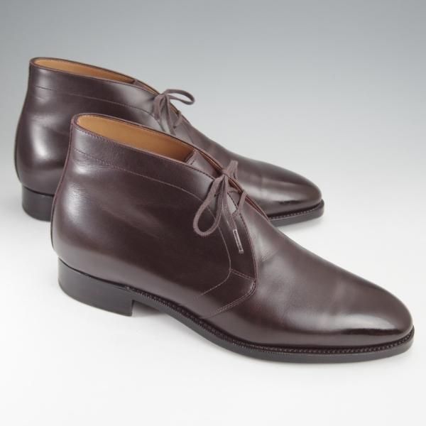 美品★(浅草)RENDO/レンド SIZE 6.5【モデル定価￥60,500-★チャッカブーツ/7706】カーフ/濃茶/メンズ/★j323