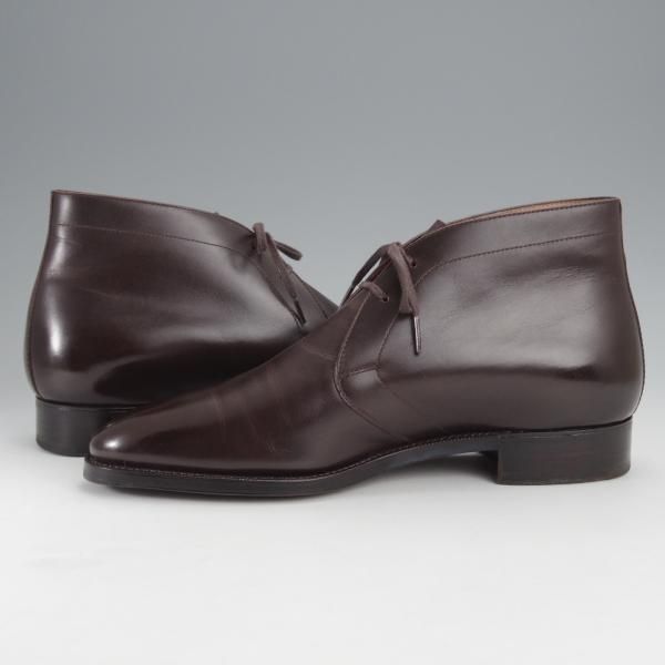 美品★(浅草)RENDO/レンド SIZE 6.5【モデル定価￥60,500-★チャッカブーツ/7706】カーフ/濃茶/メンズ/★j323