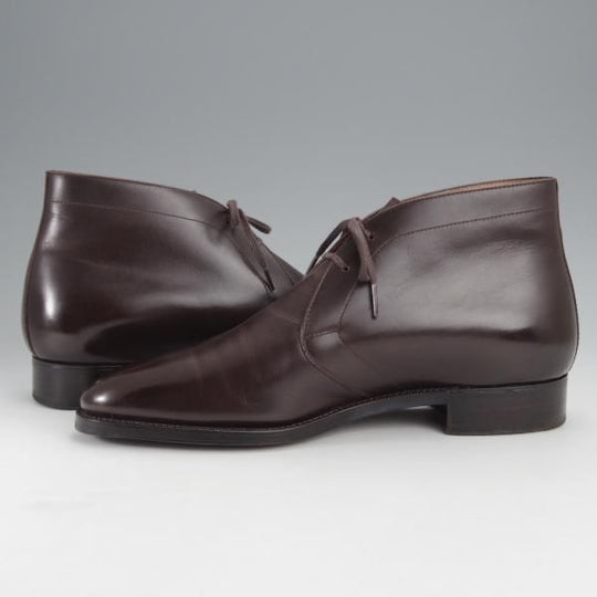 美品★(浅草)RENDO/レンド SIZE 6.5【モデル定価￥60,500-★チャッカブーツ/7706】カーフ/濃茶/メンズ/★j323