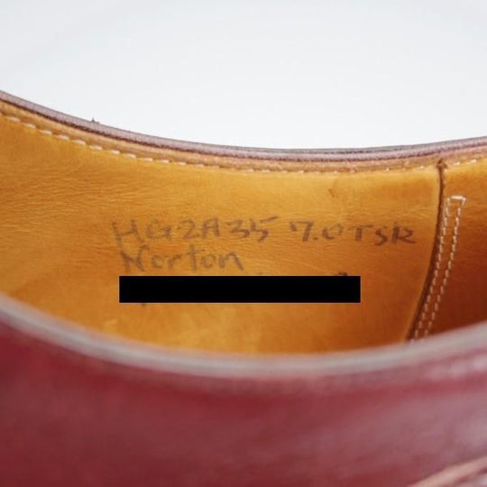 極上★ホール&マークス UK6.5程度【現オーダー価格16.5万円〜★EG/ドーバー似寄モデル/スキンステッチ】Norton/Uチップ/赤茶★j325