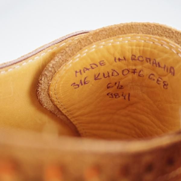 極上★(東欧)サンクリスピン SIZE 6.5【貴重★ハンドソーンウェルテッド製法/トレーディングポスト別注】セミブローグ/スエード/茶★j326