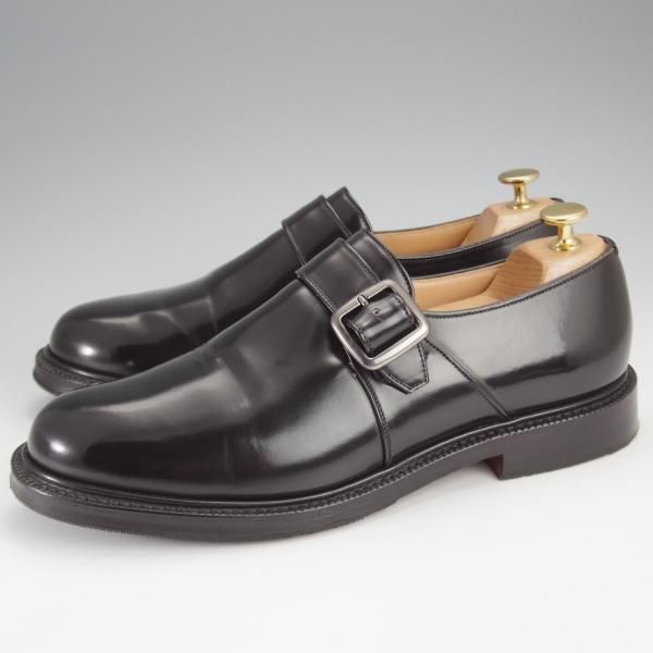極美品★チャーチ 75F/UK7.5【貴重★SHANNONと同じ103ラスト/WREXHAM】モンクストラップ/黒/メンズ/Church's★j327