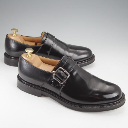 極美品★チャーチ 75F/UK7.5【貴重★SHANNONと同じ103ラスト/WREXHAM】モンクストラップ/黒/メンズ/Church's★j327