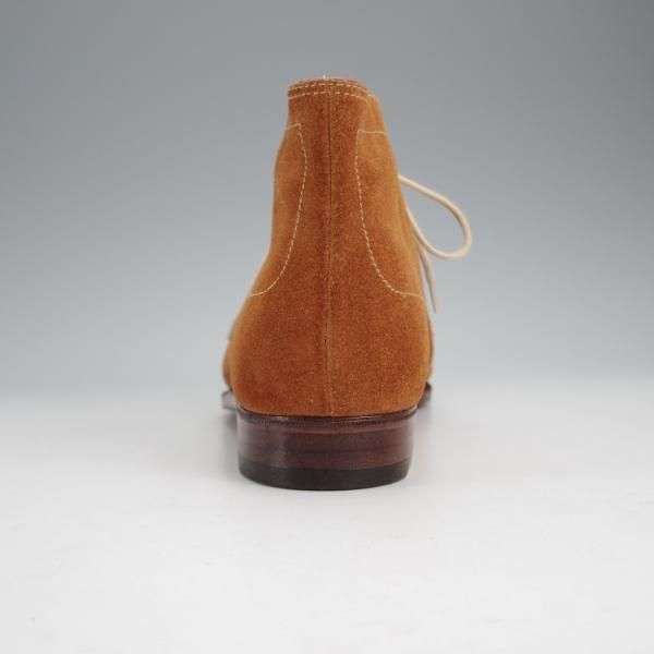 未使用★クロケット&ジョーンズ UK6程度【オーダー価格5000ユーロ(72万円程度)★パリ店のビスポーク品】チャッカブーツ/茶★j328