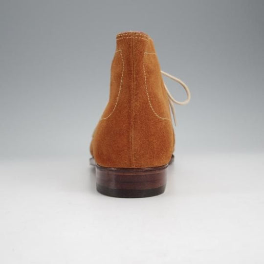 未使用★クロケット&ジョーンズ UK6程度【オーダー価格5000ユーロ(72万円程度)★パリ店のビスポーク品】チャッカブーツ/茶★j328