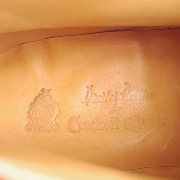 未使用★クロケット&ジョーンズ UK6程度【オーダー価格5000ユーロ(72万円程度)★パリ店のビスポーク品】チャッカブーツ/茶★j328