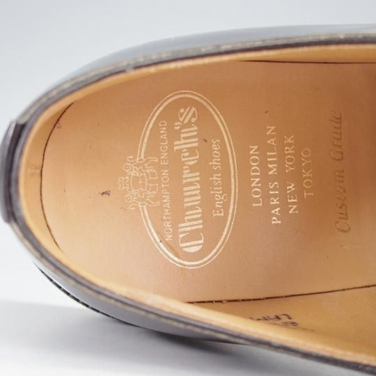 極美品★チャーチ 75F/UK7.5【貴重★SHANNON同仕様のダブルモンク/LAMBOURN】103ラスト/ポリッシュドバインダーカーフ/黒/Church's★j330
