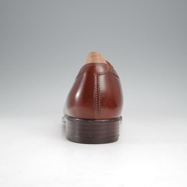 未使用★クロケット&ジョーンズ UK6程度【オーダー価格4500ユーロ〜(65万円程度)★パリ店のビスポーク品】ローファー/茶★j331