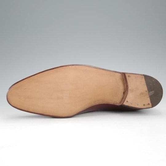 未使用★クロケット&ジョーンズ UK6程度【オーダー価格4500ユーロ〜(65万円程度)★パリ店のビスポーク品】ローファー/茶★j331