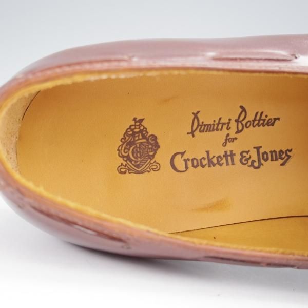未使用★クロケット&ジョーンズ UK6程度【オーダー価格4500ユーロ〜(65万円程度)★パリ店のビスポーク品】ローファー/茶★j331