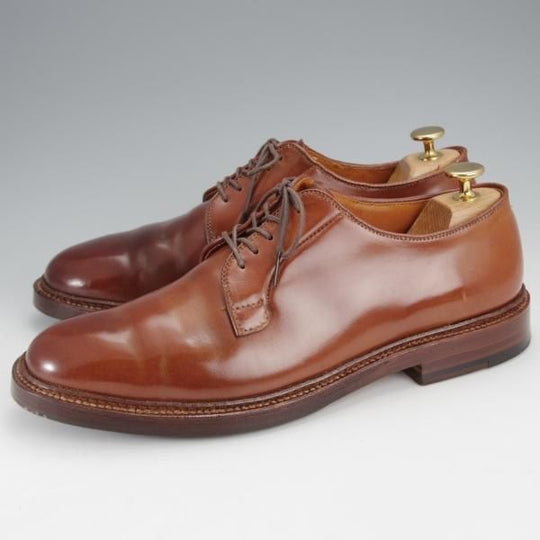 美品★オールデン 8D【貴重★ウイスキーコードバン/茶/SHIPS別注】9905/バリーラスト/プレーントゥ/メンズ/Alden★j332