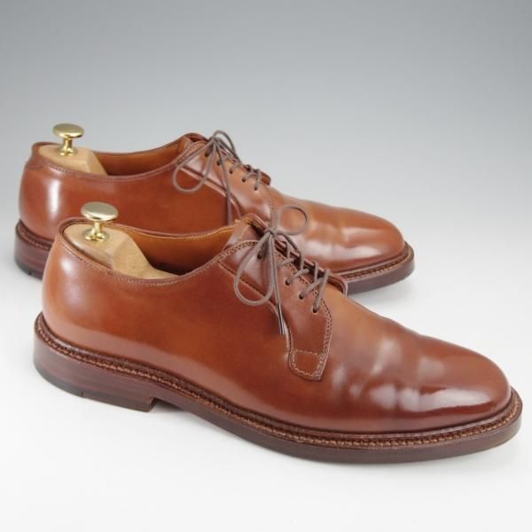 美品★オールデン 8D【貴重★ウイスキーコードバン/茶/SHIPS別注】9905/バリーラスト/プレーントゥ/メンズ/Alden★j332