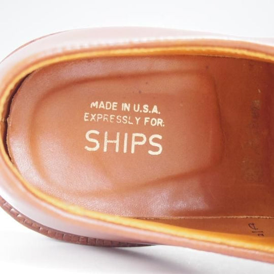 美品★オールデン 8D【貴重★ウイスキーコードバン/茶/SHIPS別注】9905/バリーラスト/プレーントゥ/メンズ/Alden★j332